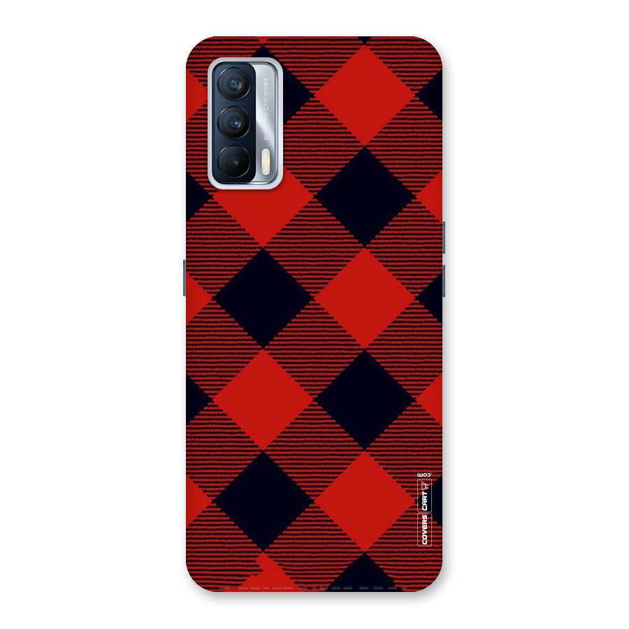 Red Diagonal Check Back Case for Realme X7