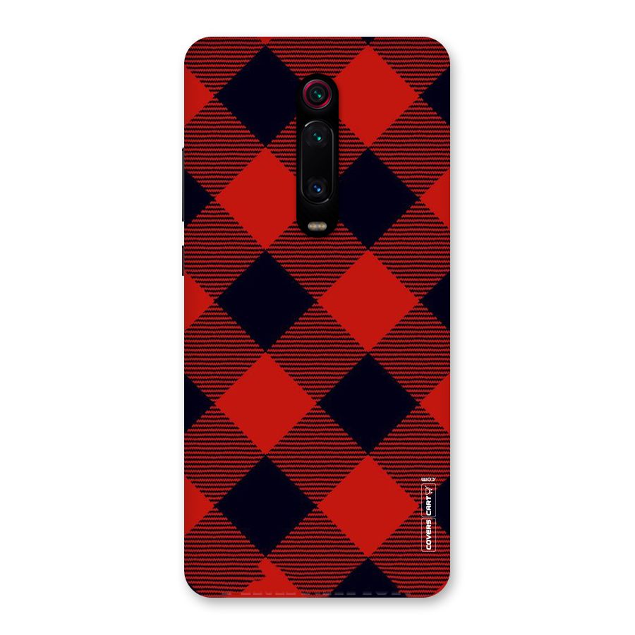 Red Diagonal Check Back Case for Redmi K20
