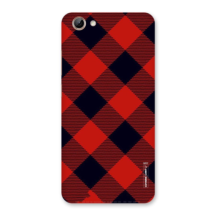 Red Diagonal Check Back Case for Vivo Y71