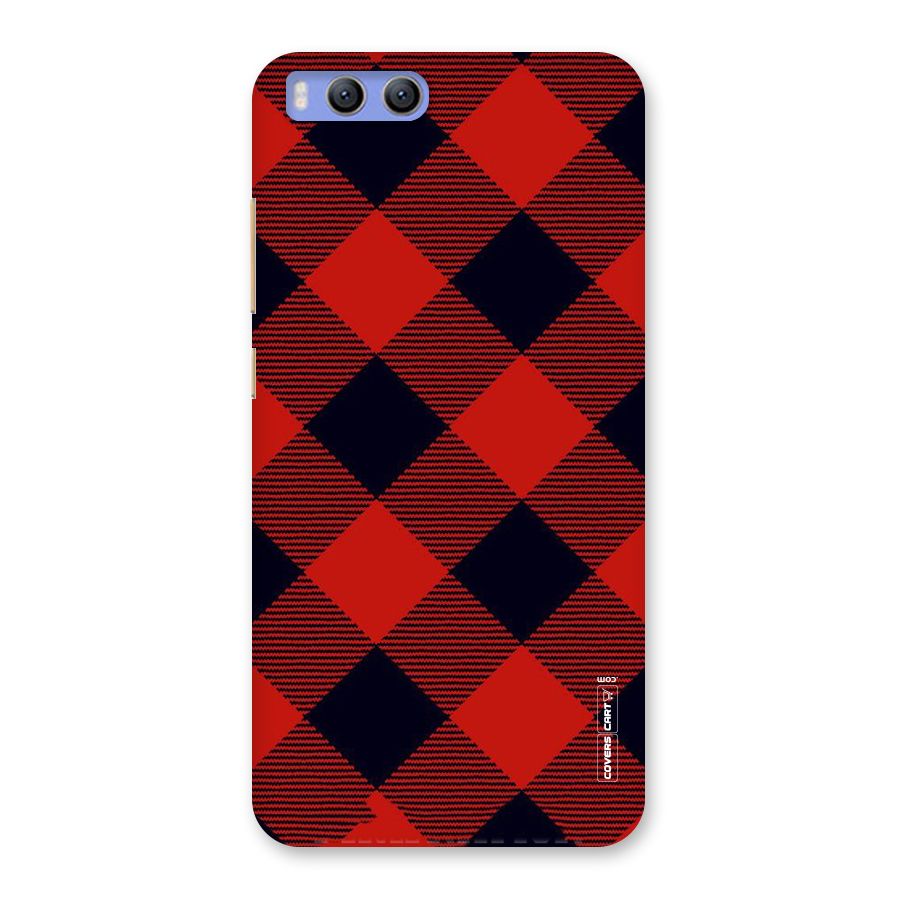 Red Diagonal Check Back Case for Xiaomi Mi 6
