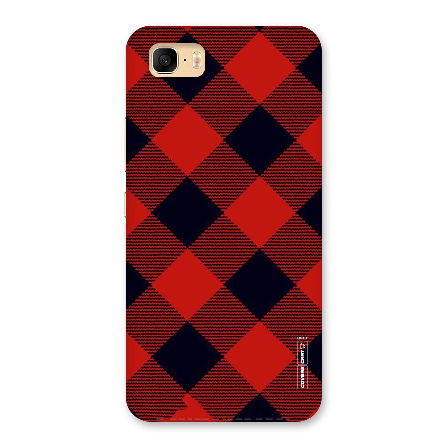 Red Diagonal Check Back Case for Zenfone 3s Max
