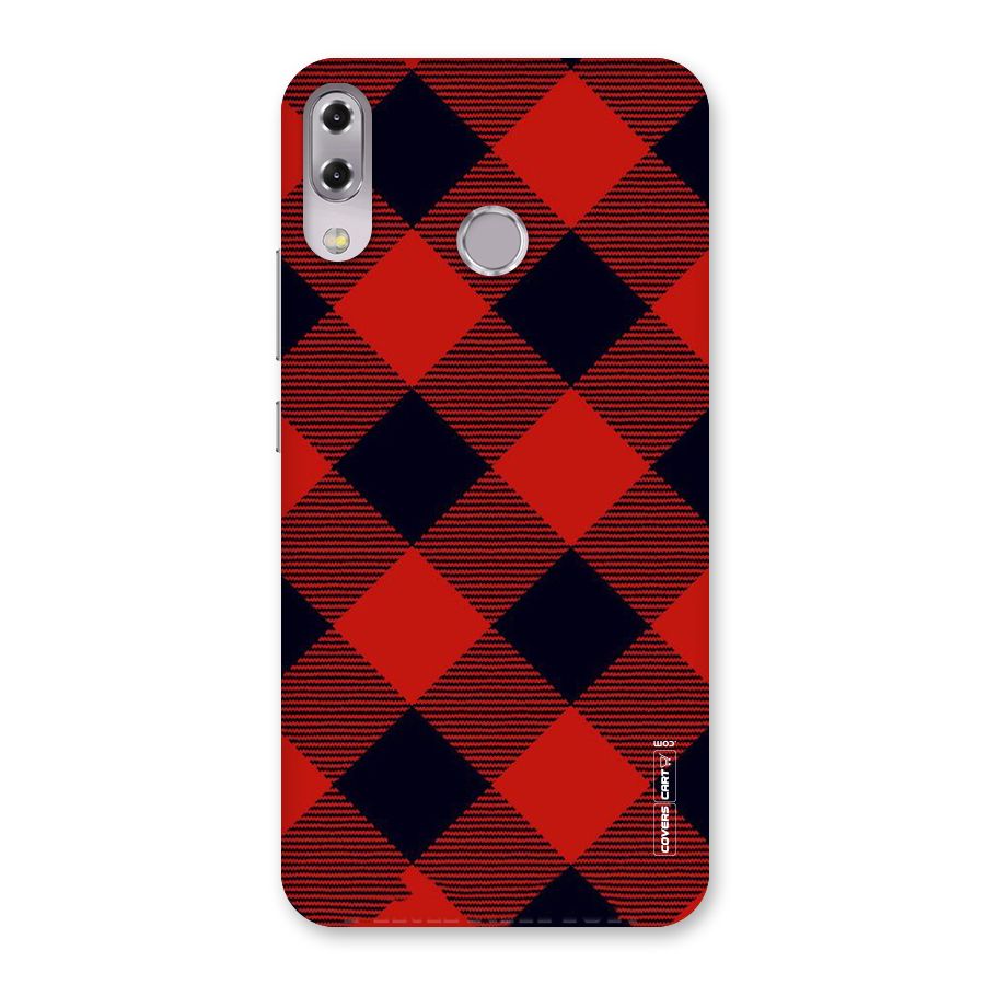 Red Diagonal Check Back Case for Zenfone 5Z