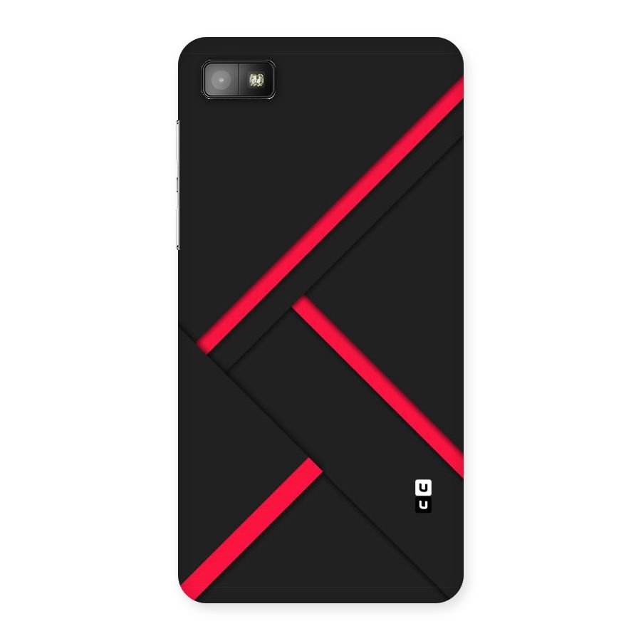 Red Disort Stripes Back Case for Blackberry Z10
