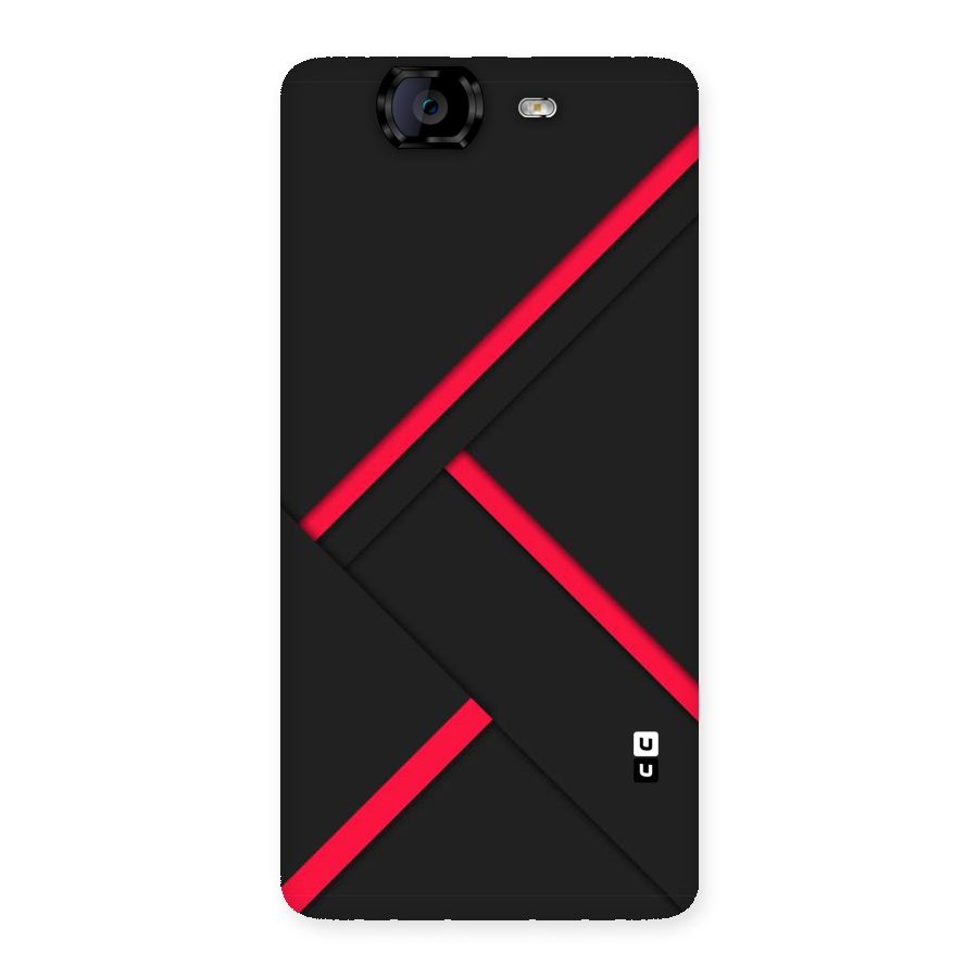 Red Disort Stripes Back Case for Canvas Knight A350