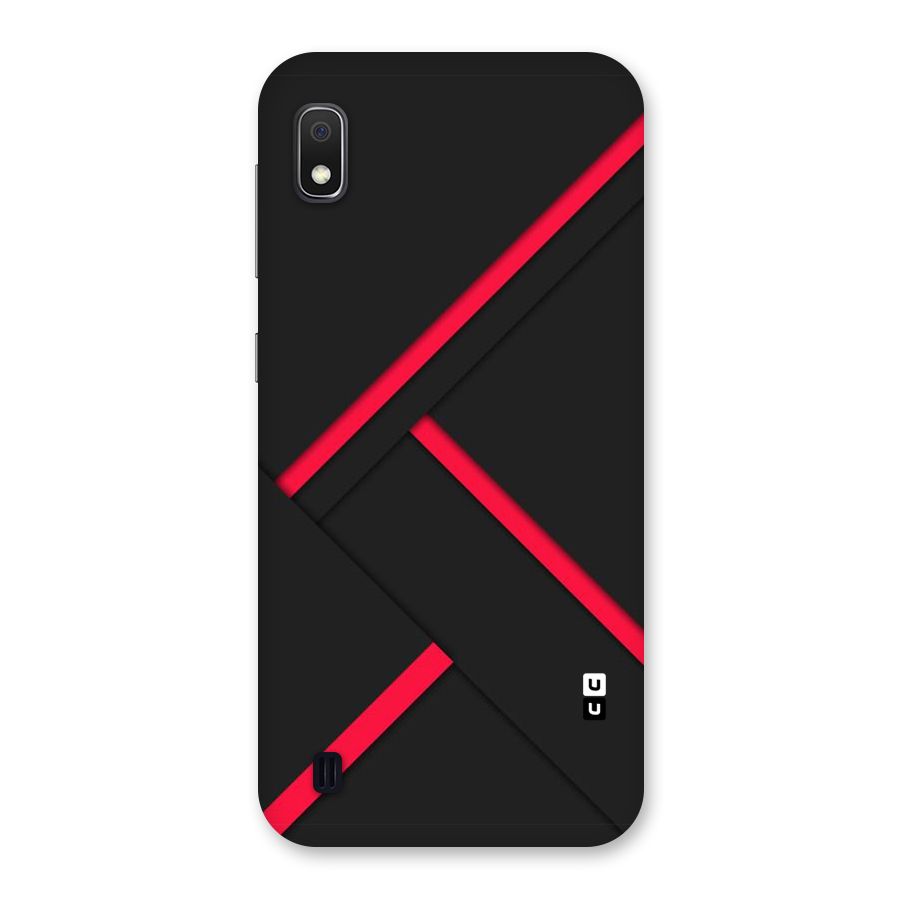 Red Disort Stripes Back Case for Galaxy A10