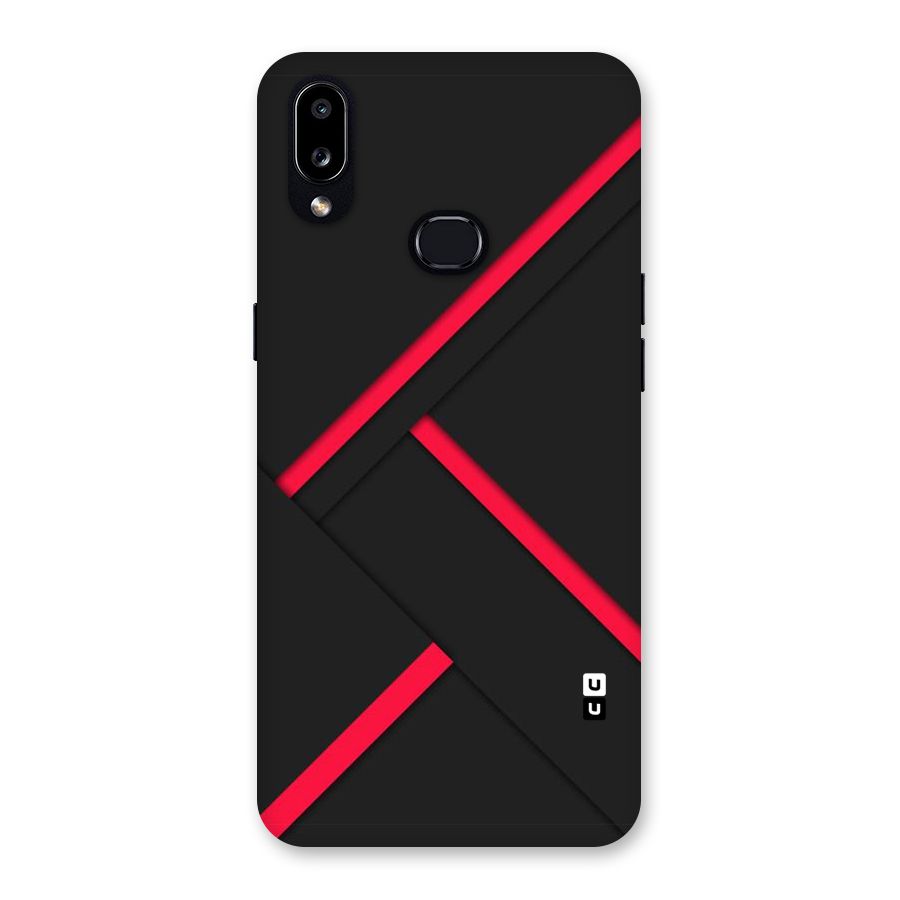 Red Disort Stripes Back Case for Galaxy A10s