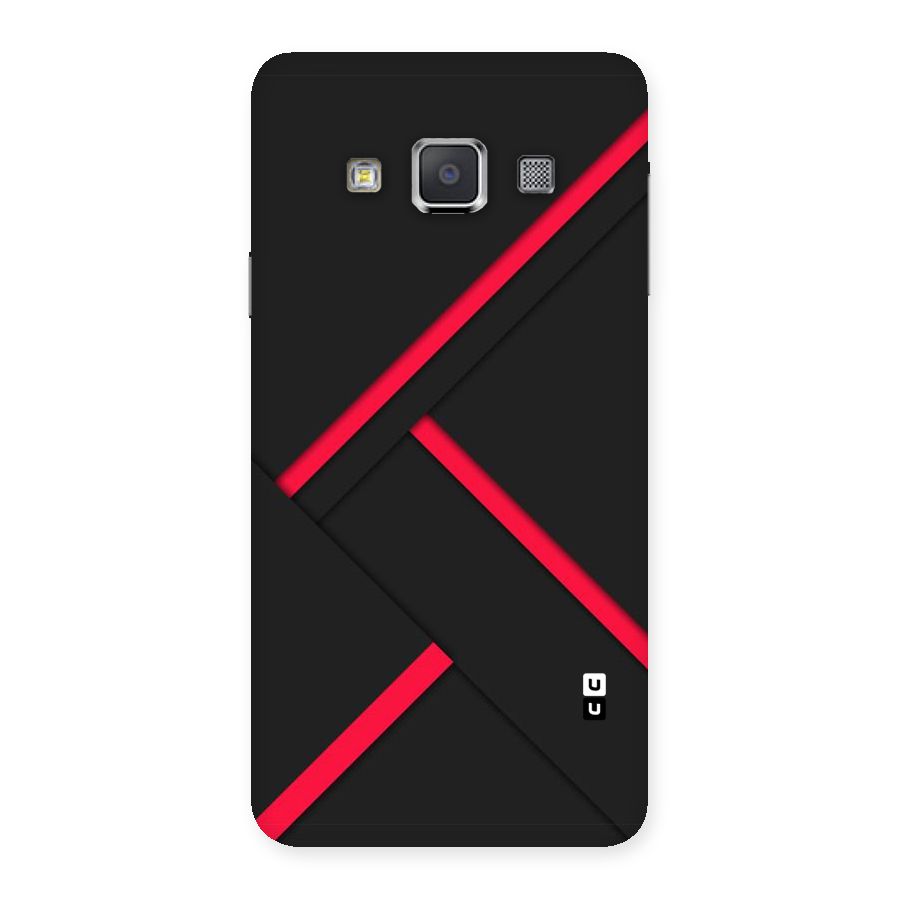 Red Disort Stripes Back Case for Galaxy A3