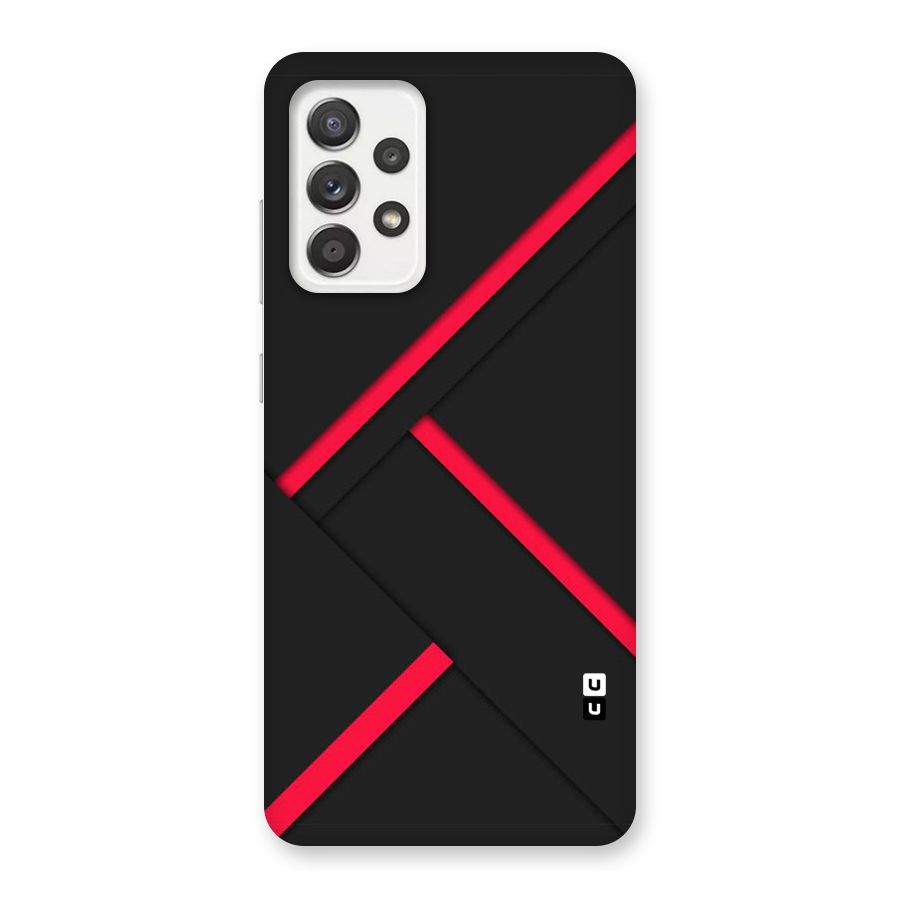 Red Disort Stripes Back Case for Galaxy A52