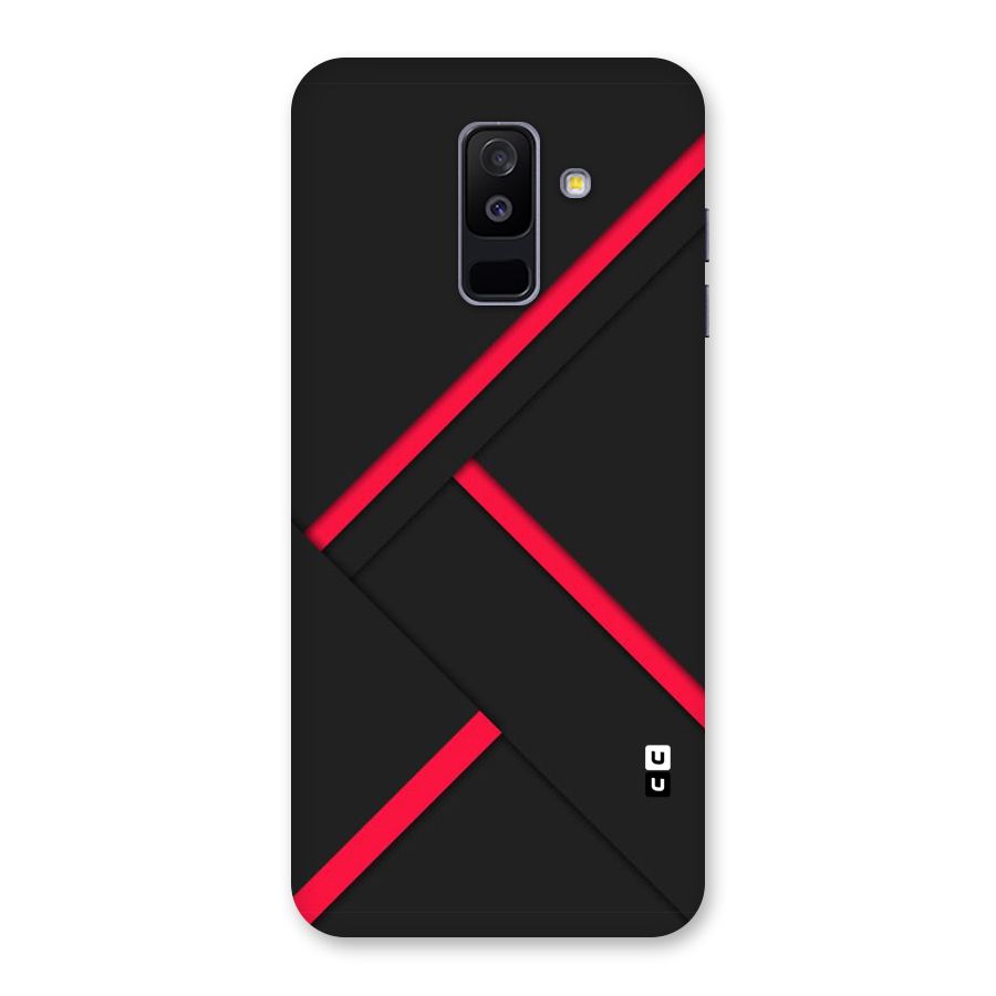 Red Disort Stripes Back Case for Galaxy A6 Plus