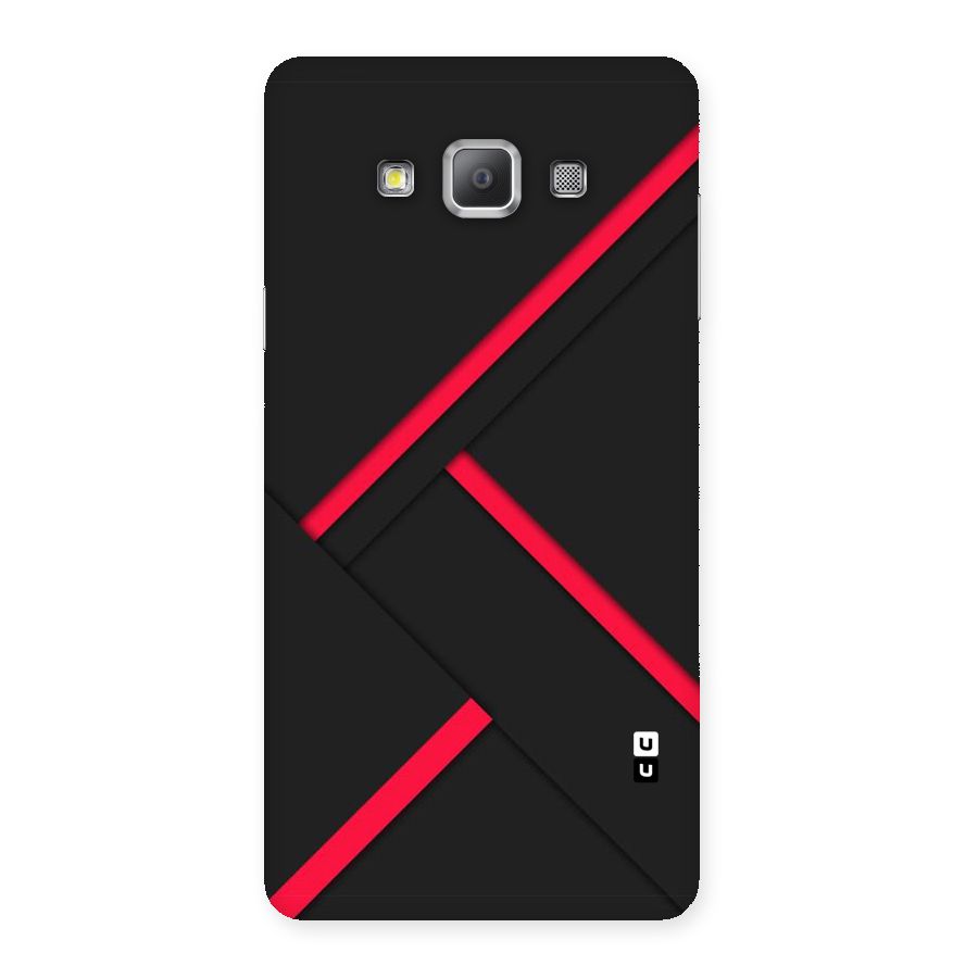 Red Disort Stripes Back Case for Galaxy A7