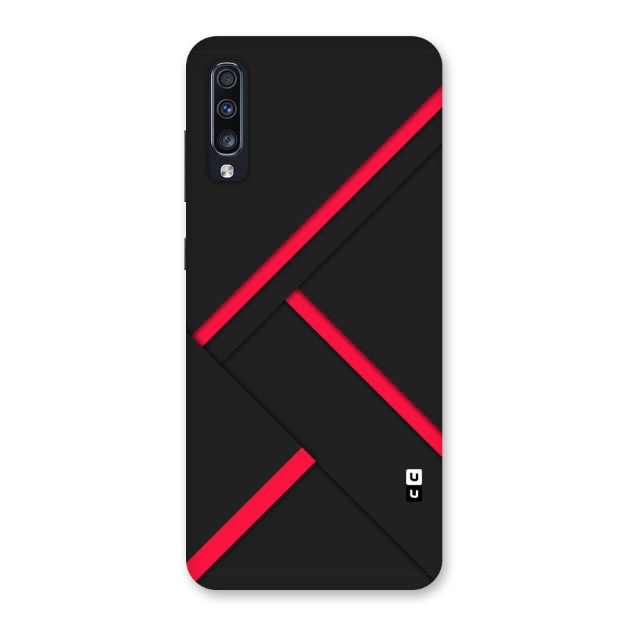 Red Disort Stripes Back Case for Galaxy A70s