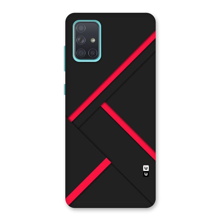 Red Disort Stripes Back Case for Galaxy A71