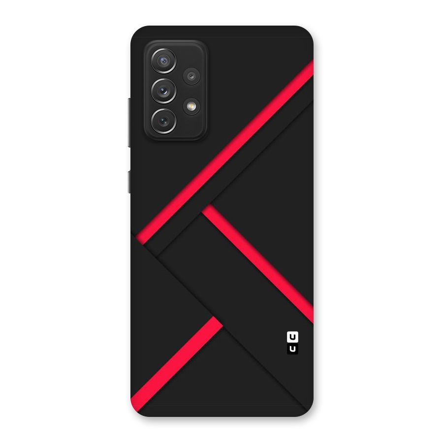 Red Disort Stripes Back Case for Galaxy A72