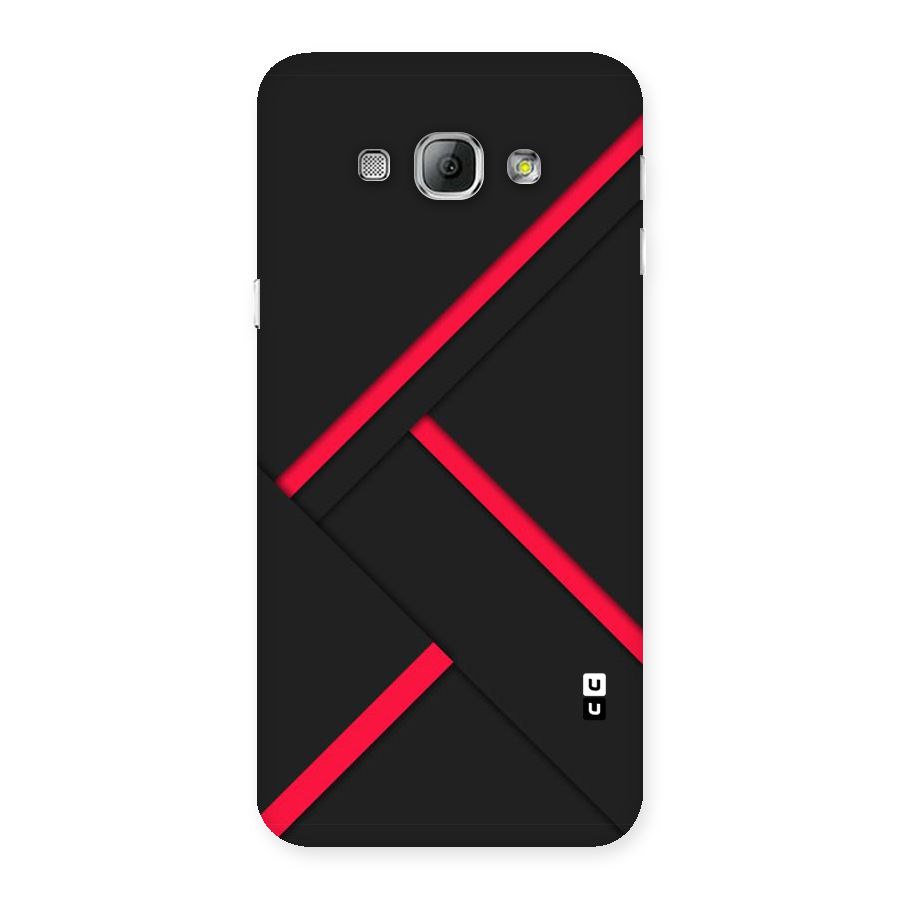 Red Disort Stripes Back Case for Galaxy A8