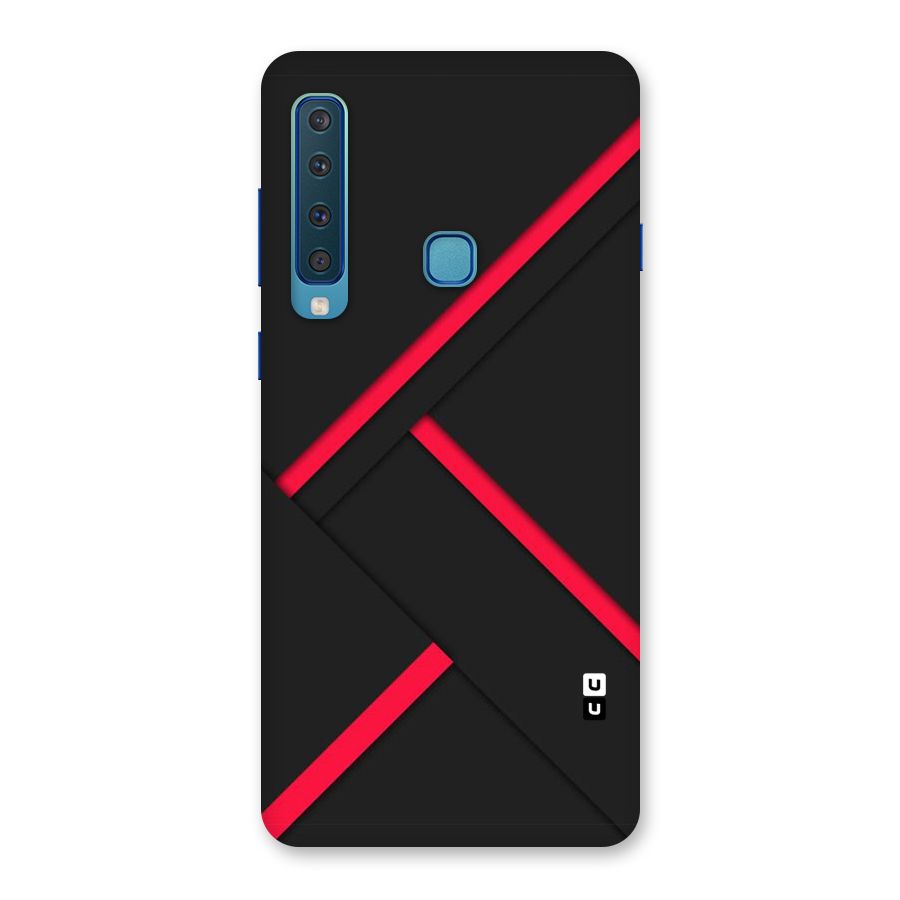 Red Disort Stripes Back Case for Galaxy A9 (2018)