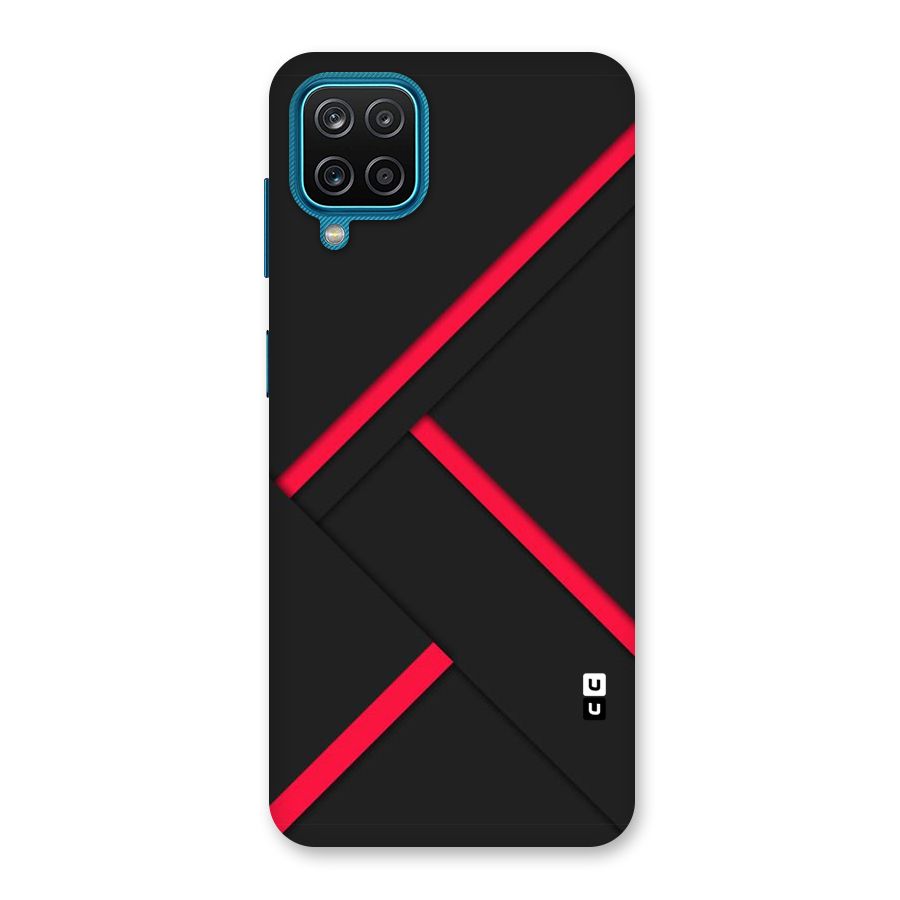 Red Disort Stripes Back Case for Galaxy F12