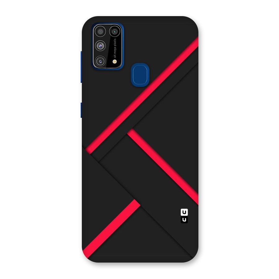 Red Disort Stripes Back Case for Galaxy F41