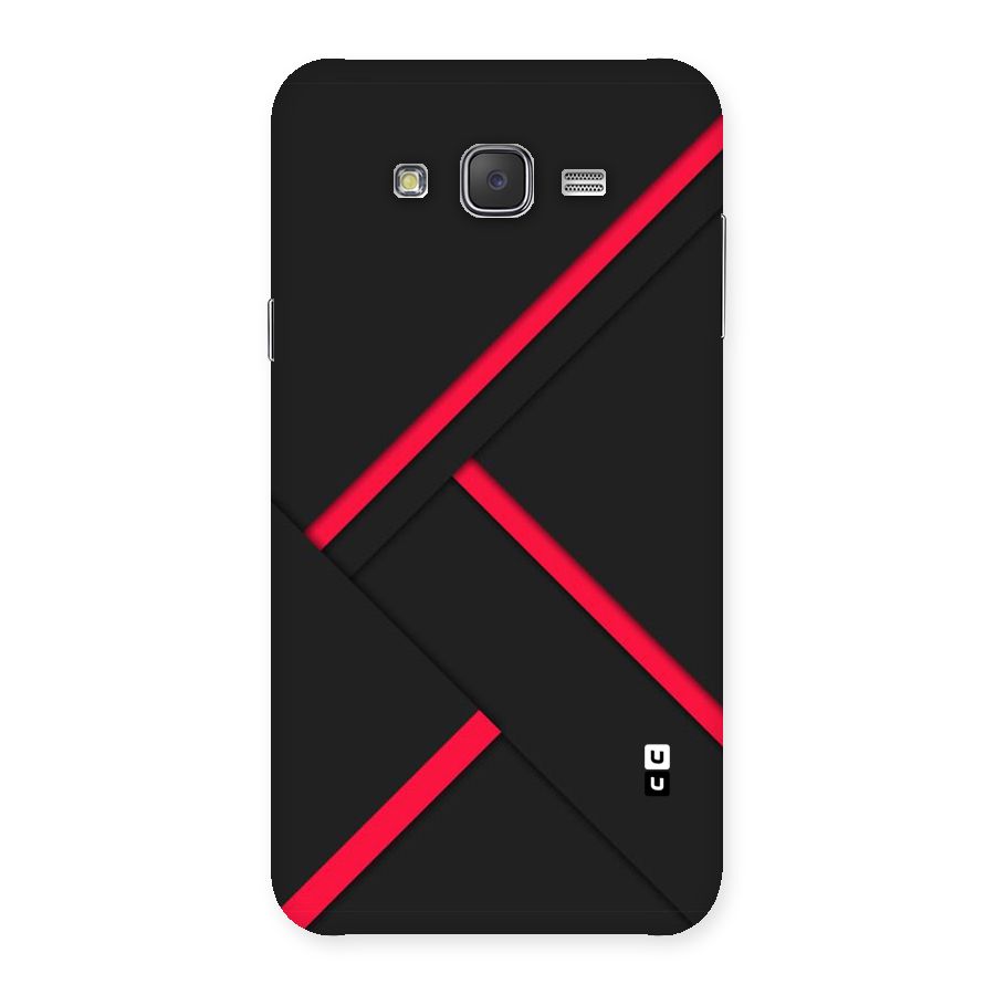 Red Disort Stripes Back Case for Galaxy J7