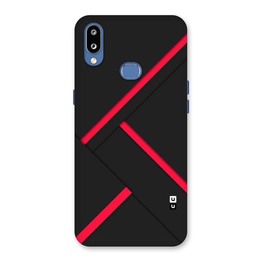 Red Disort Stripes Back Case for Galaxy M01s