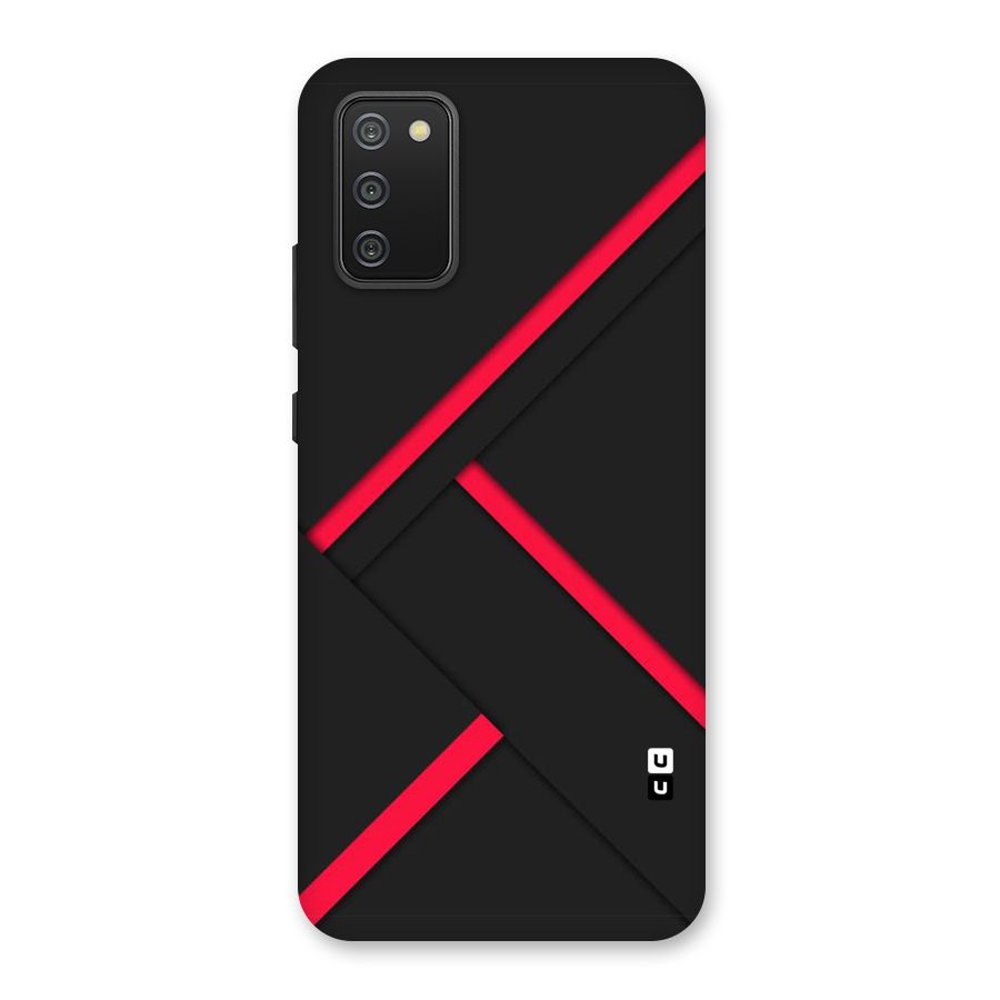 Red Disort Stripes Back Case for Galaxy M02s