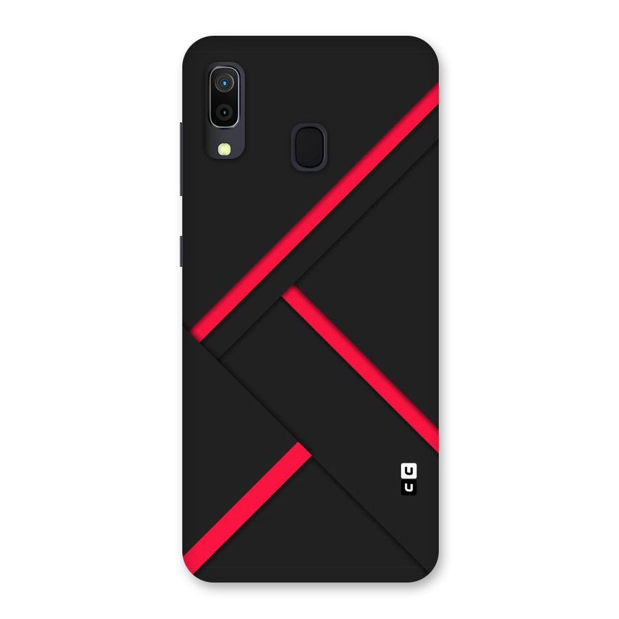 Red Disort Stripes Back Case for Galaxy M10s