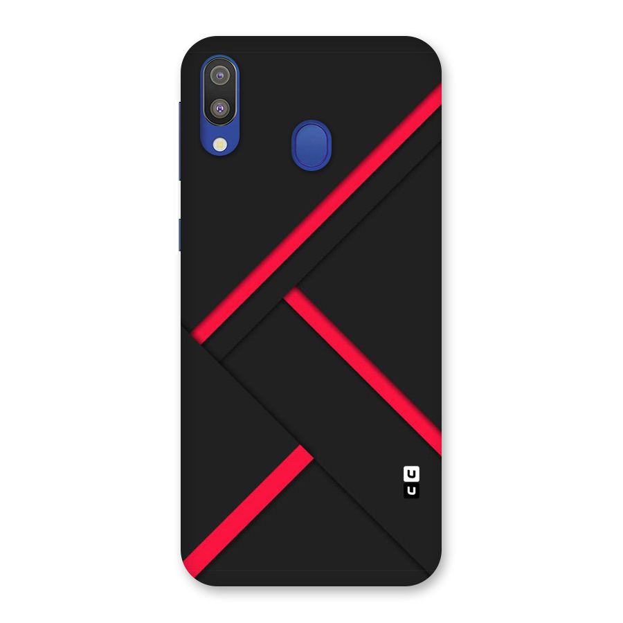 Red Disort Stripes Back Case for Galaxy M20