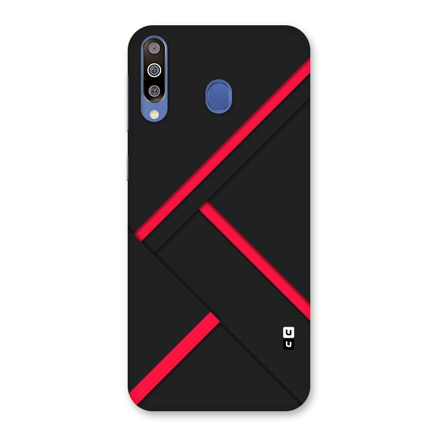 Red Disort Stripes Back Case for Galaxy M30