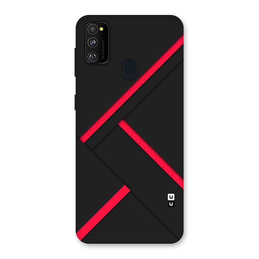 Red Disort Stripes Back Case for Galaxy M30s