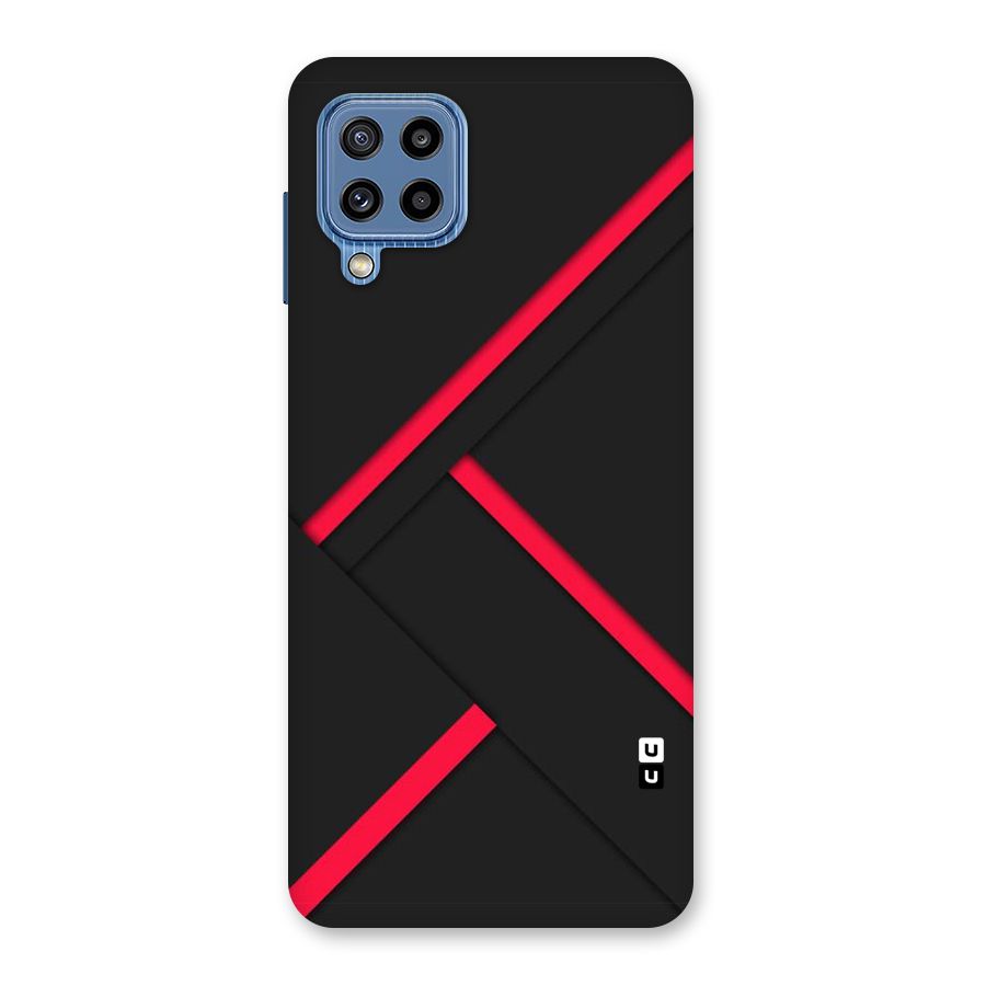 Red Disort Stripes Back Case for Galaxy M32
