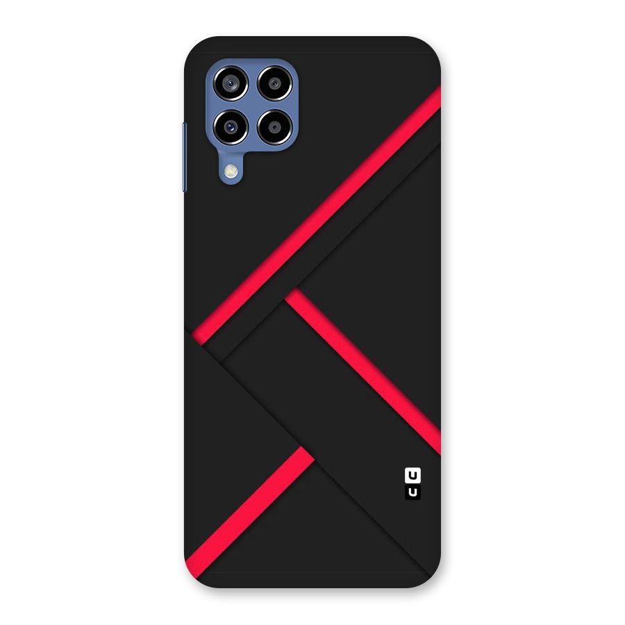 Red Disort Stripes Back Case for Galaxy M53 5G
