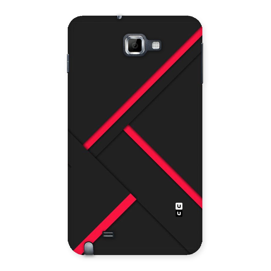Red Disort Stripes Back Case for Galaxy Note