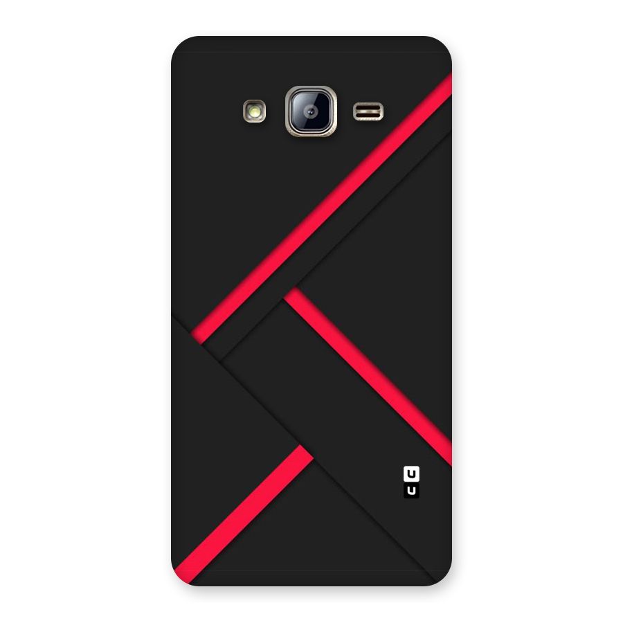 Red Disort Stripes Back Case for Galaxy On5