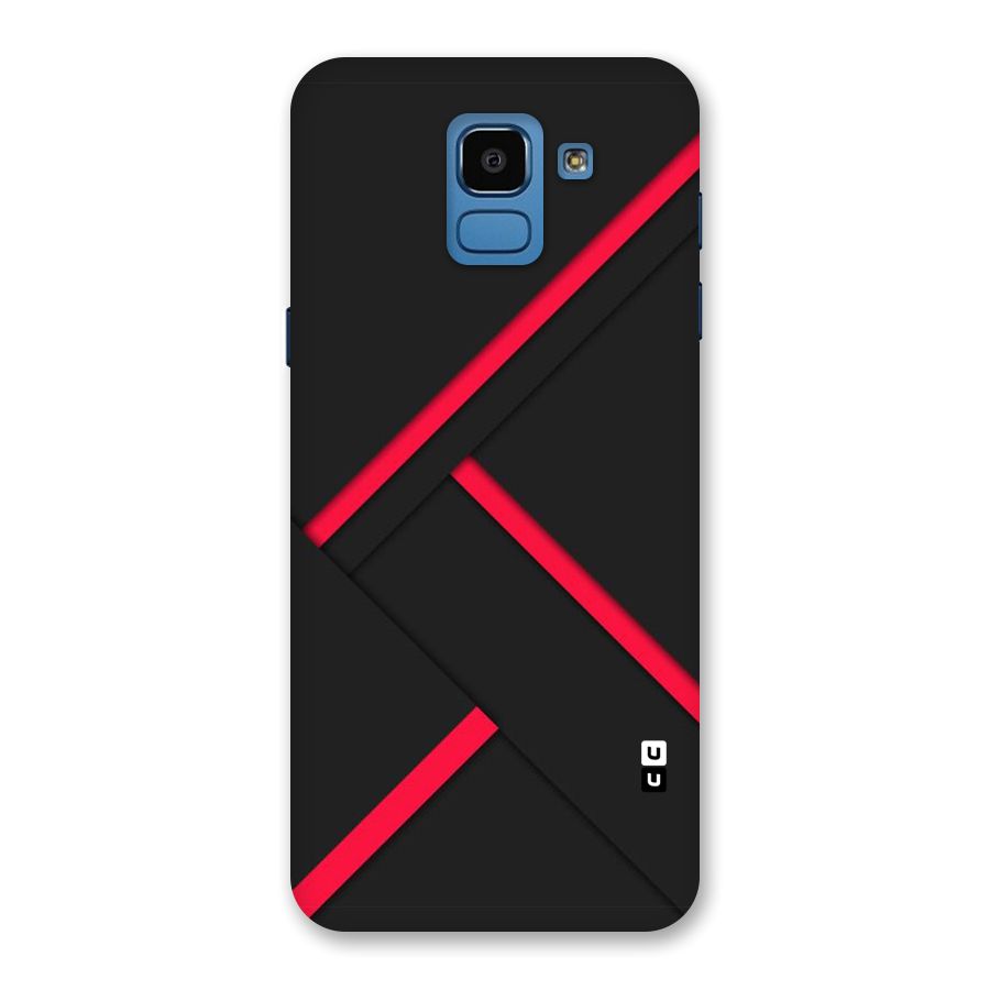 Red Disort Stripes Back Case for Galaxy On6