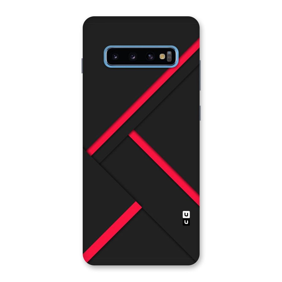 Red Disort Stripes Back Case for Galaxy S10 Plus