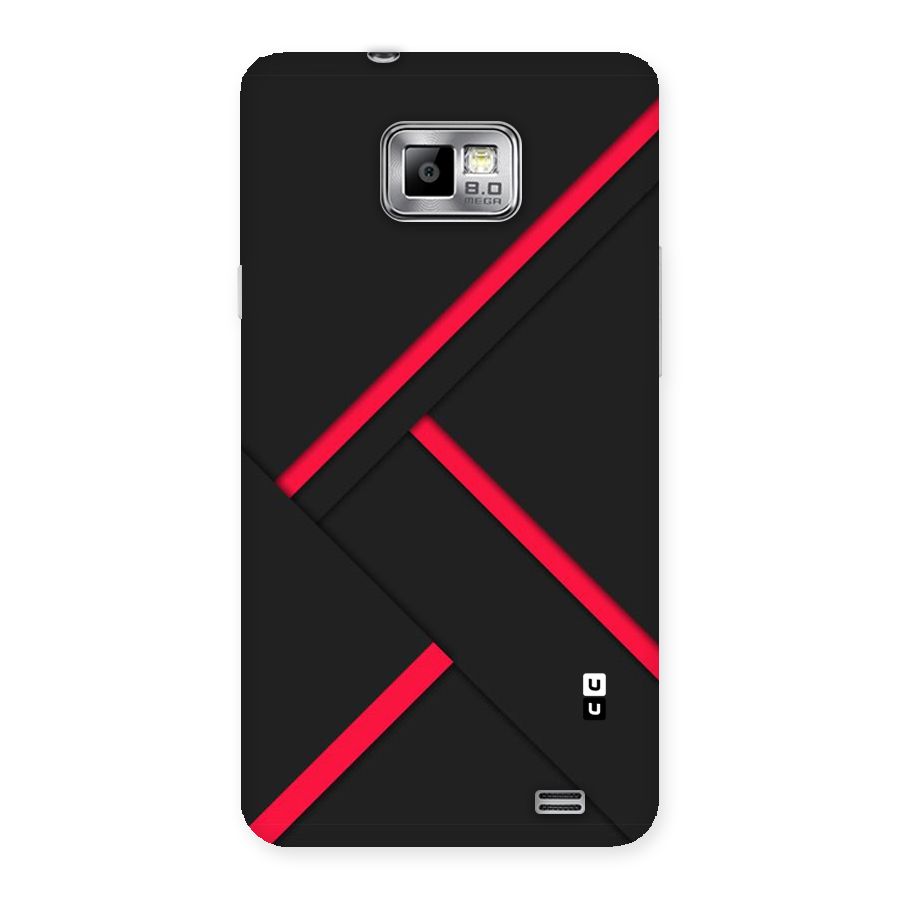 Red Disort Stripes Back Case for Galaxy S2