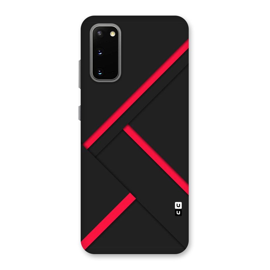 Red Disort Stripes Back Case for Galaxy S20