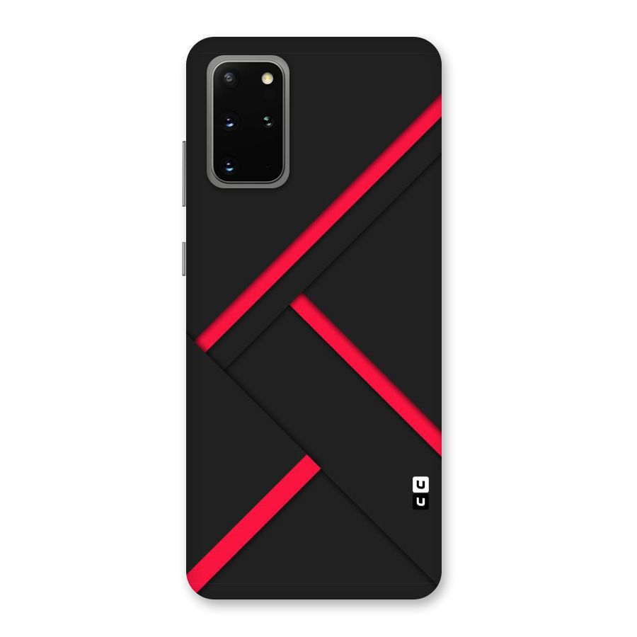 Red Disort Stripes Back Case for Galaxy S20 Plus