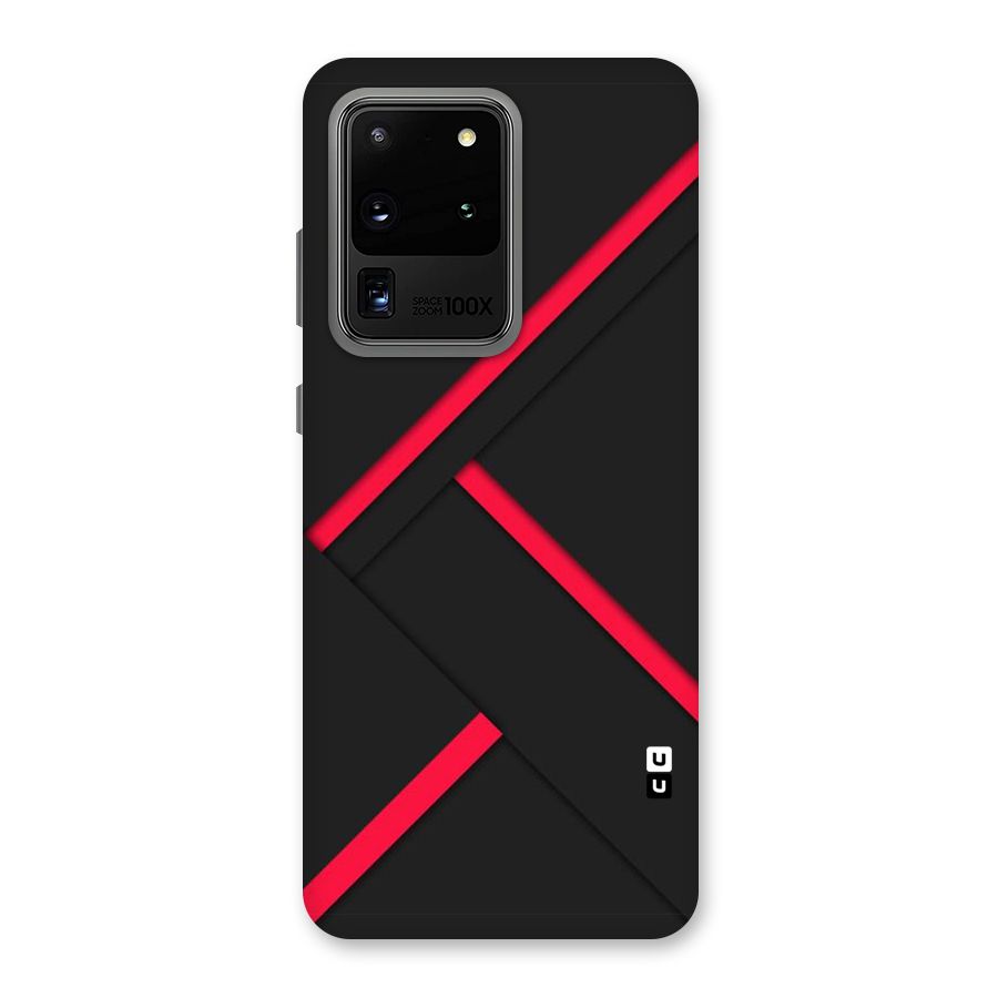 Red Disort Stripes Back Case for Galaxy S20 Ultra