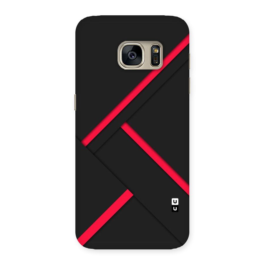 Red Disort Stripes Back Case for Galaxy S7