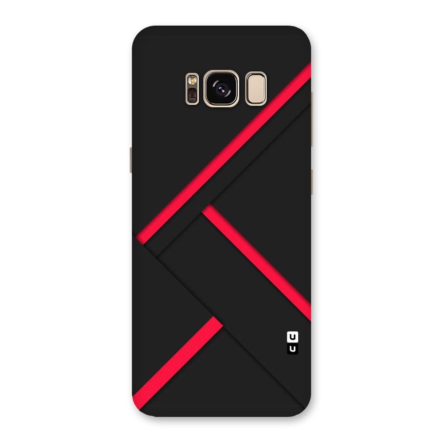 Red Disort Stripes Back Case for Galaxy S8