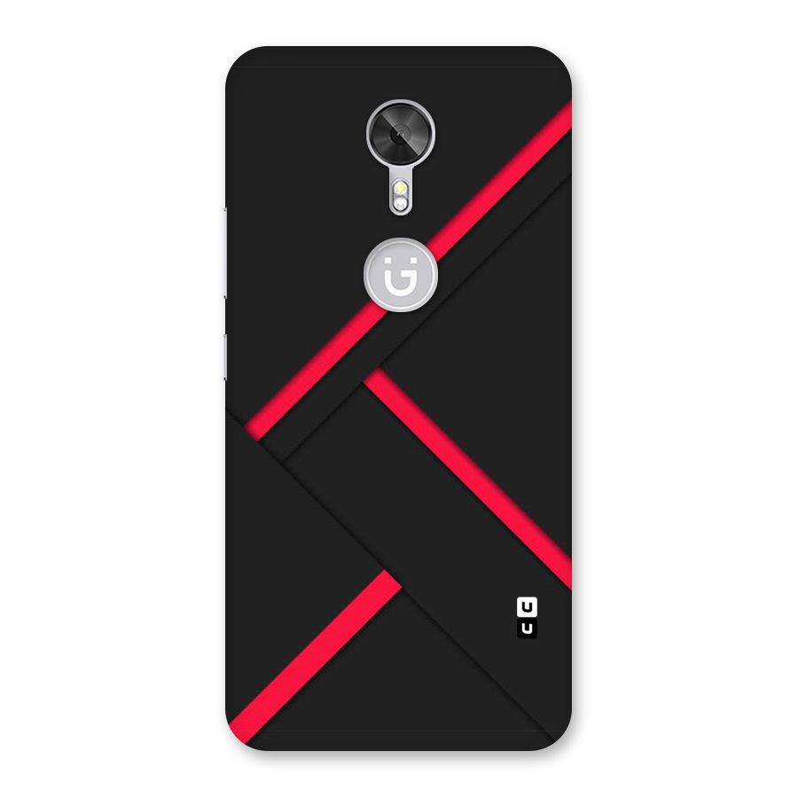 Red Disort Stripes Back Case for Gionee A1