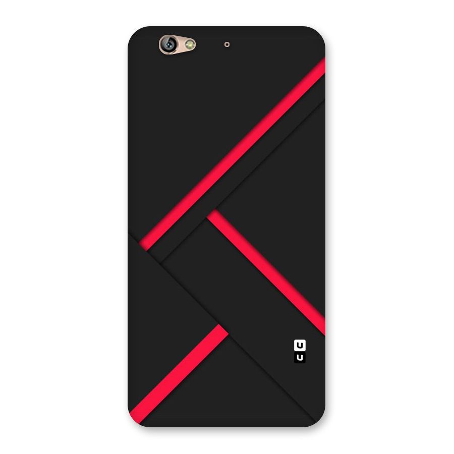Red Disort Stripes Back Case for Gionee S6