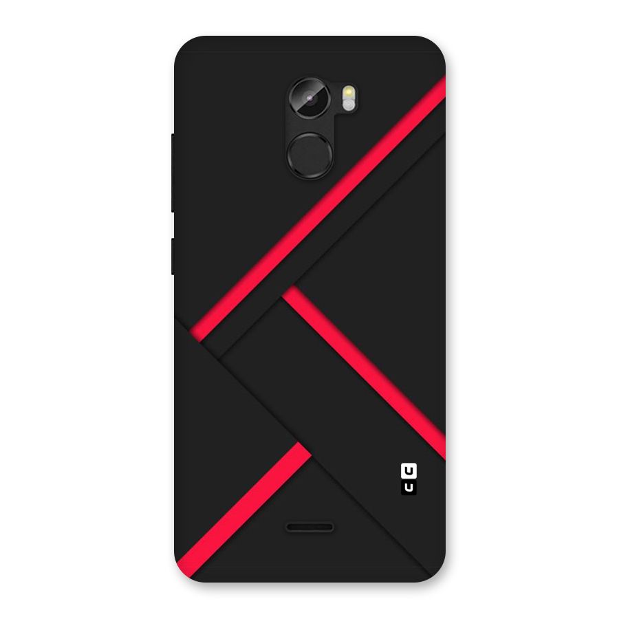 Red Disort Stripes Back Case for Gionee X1
