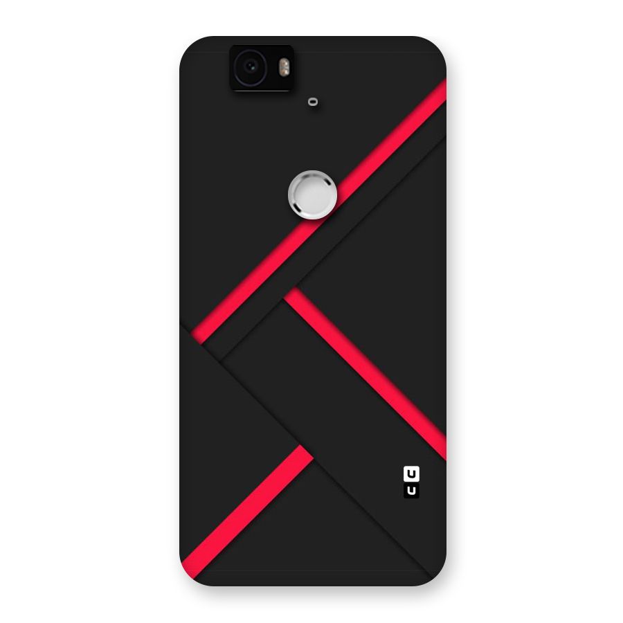 Red Disort Stripes Back Case for Google Nexus-6P