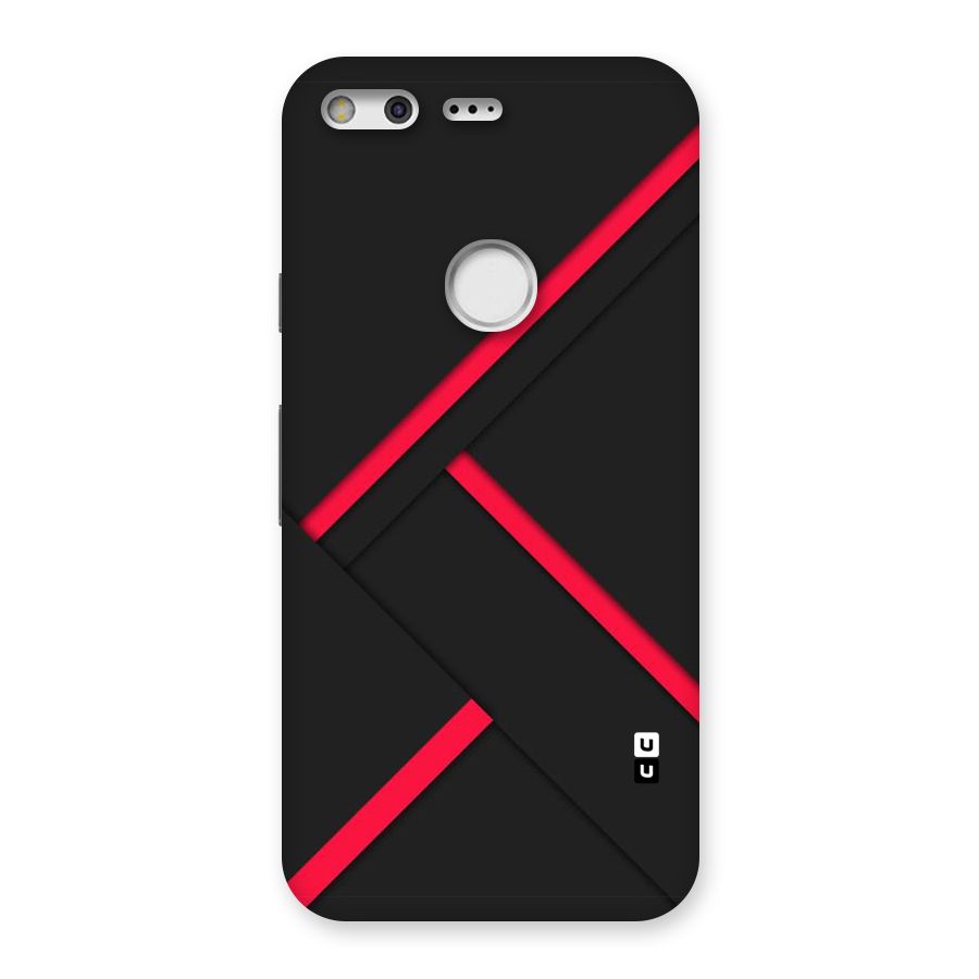 Red Disort Stripes Back Case for Google Pixel