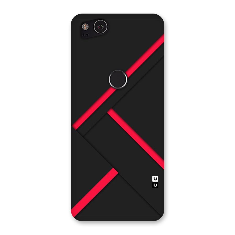 Red Disort Stripes Back Case for Google Pixel 2