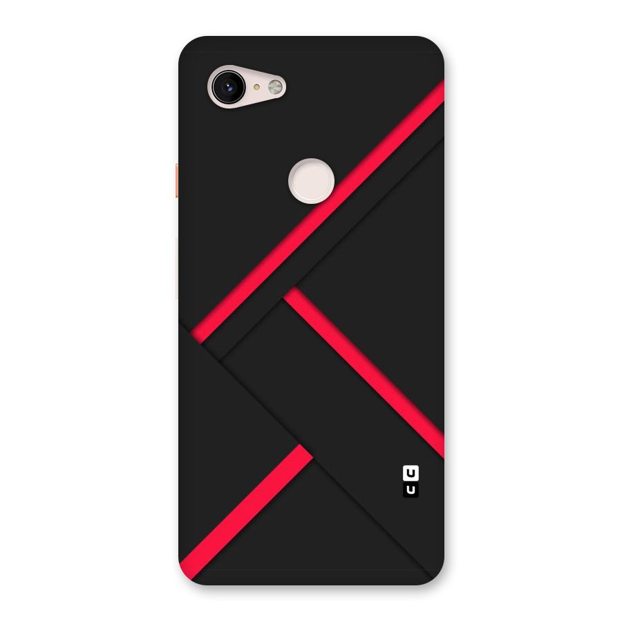 Red Disort Stripes Back Case for Google Pixel 3 XL