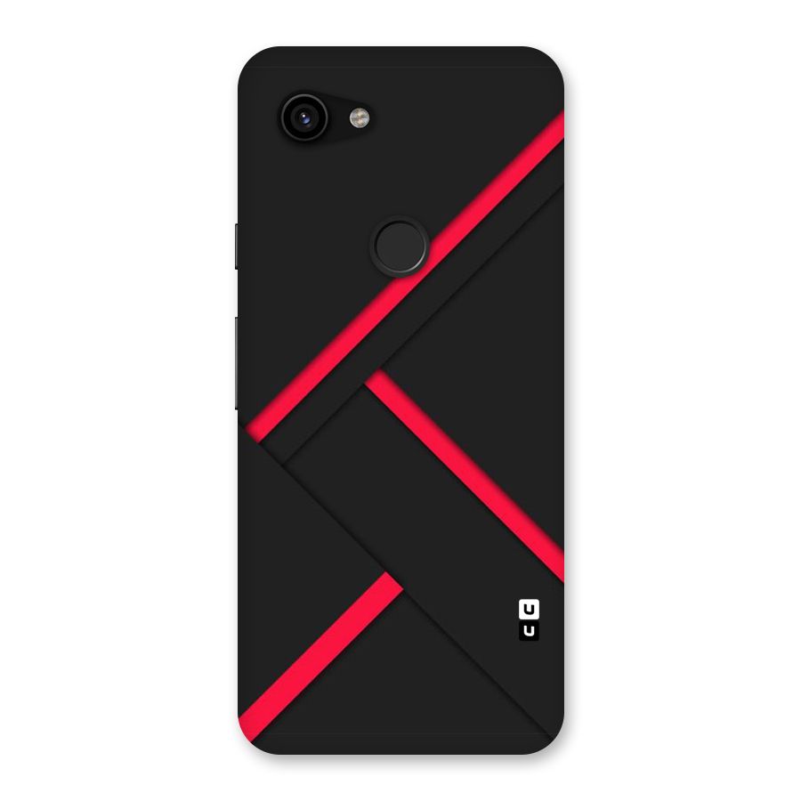 Red Disort Stripes Back Case for Google Pixel 3a