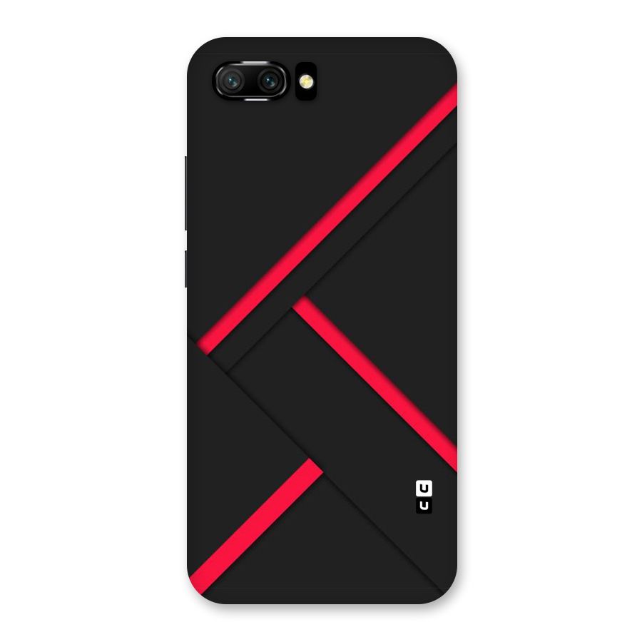 Red Disort Stripes Back Case for Honor 10