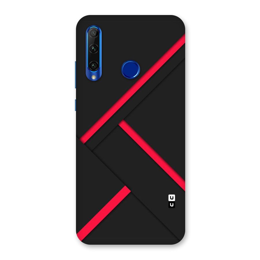 Red Disort Stripes Back Case for Honor 20i